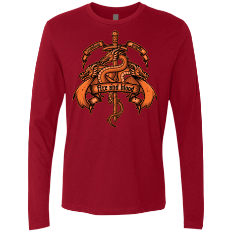T-Shirts Cardinal / Small FIRE AND BLOOD Men's Premium Long Sleeve