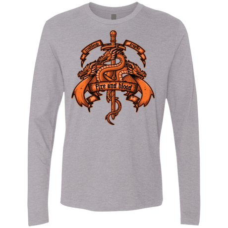 T-Shirts Heather Grey / Small FIRE AND BLOOD Men's Premium Long Sleeve