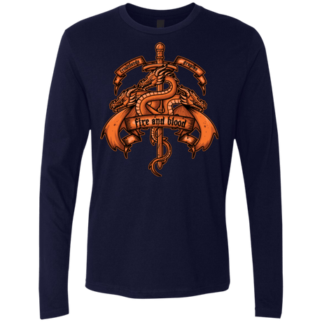 T-Shirts Midnight Navy / Small FIRE AND BLOOD Men's Premium Long Sleeve