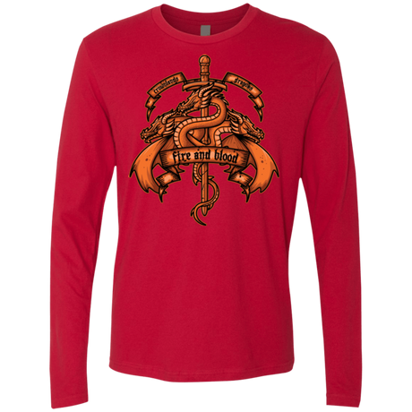 T-Shirts Red / Small FIRE AND BLOOD Men's Premium Long Sleeve
