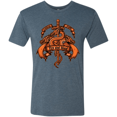 T-Shirts Indigo / Small FIRE AND BLOOD Men's Triblend T-Shirt