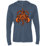 T-Shirts Indigo / X-Small FIRE AND BLOOD Triblend Long Sleeve Hoodie Tee