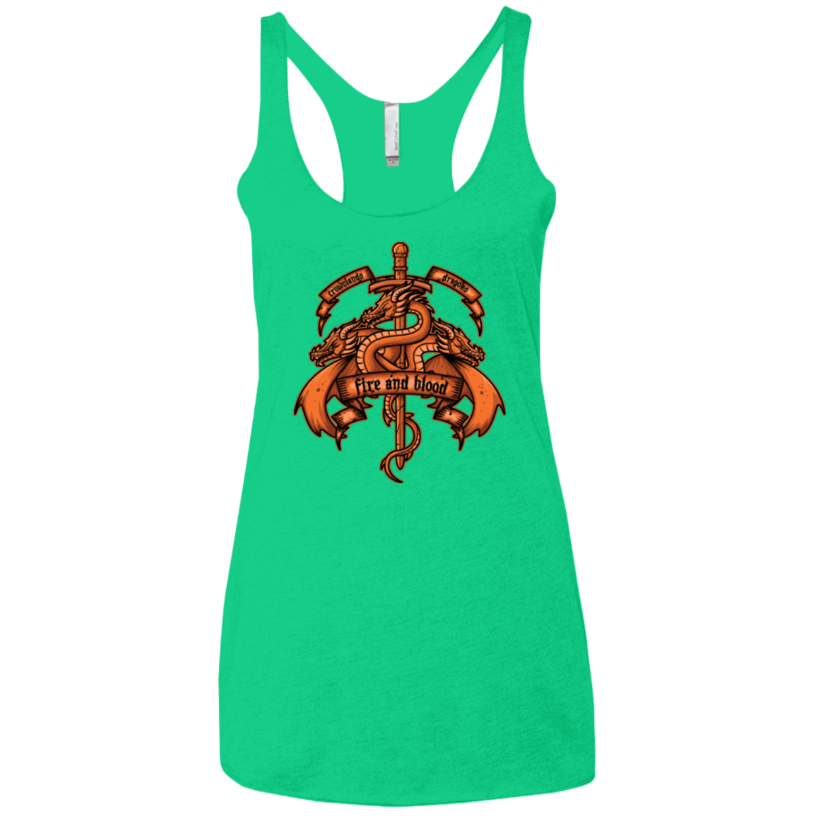 T-Shirts Envy / X-Small FIRE AND BLOOD Women's Triblend Racerback Tank