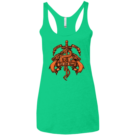 T-Shirts Envy / X-Small FIRE AND BLOOD Women's Triblend Racerback Tank