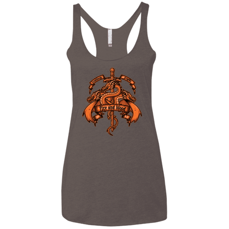 T-Shirts Macchiato / X-Small FIRE AND BLOOD Women's Triblend Racerback Tank