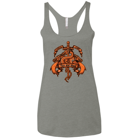 T-Shirts Venetian Grey / X-Small FIRE AND BLOOD Women's Triblend Racerback Tank