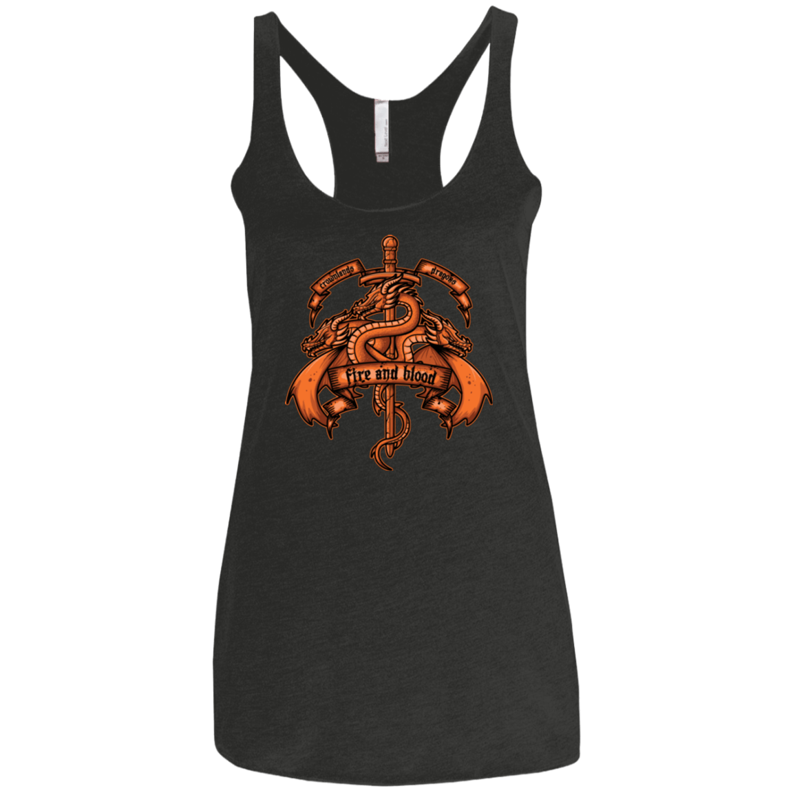 T-Shirts Vintage Black / X-Small FIRE AND BLOOD Women's Triblend Racerback Tank