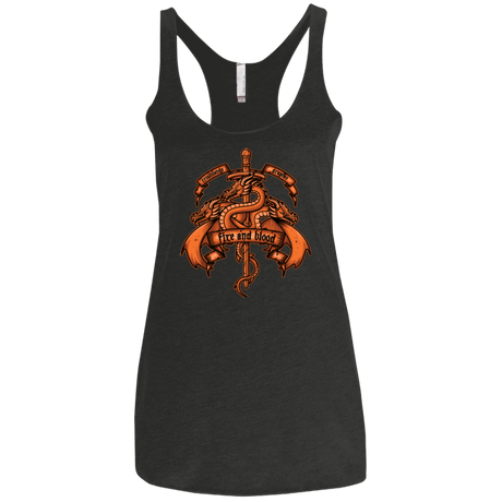 T-Shirts Vintage Black / X-Small FIRE AND BLOOD Women's Triblend Racerback Tank