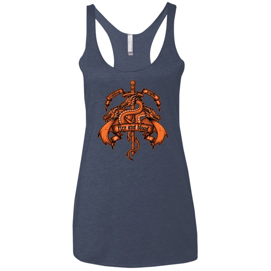 T-Shirts Vintage Navy / X-Small FIRE AND BLOOD Women's Triblend Racerback Tank