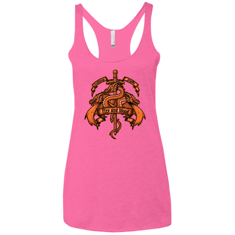 T-Shirts Vintage Pink / X-Small FIRE AND BLOOD Women's Triblend Racerback Tank