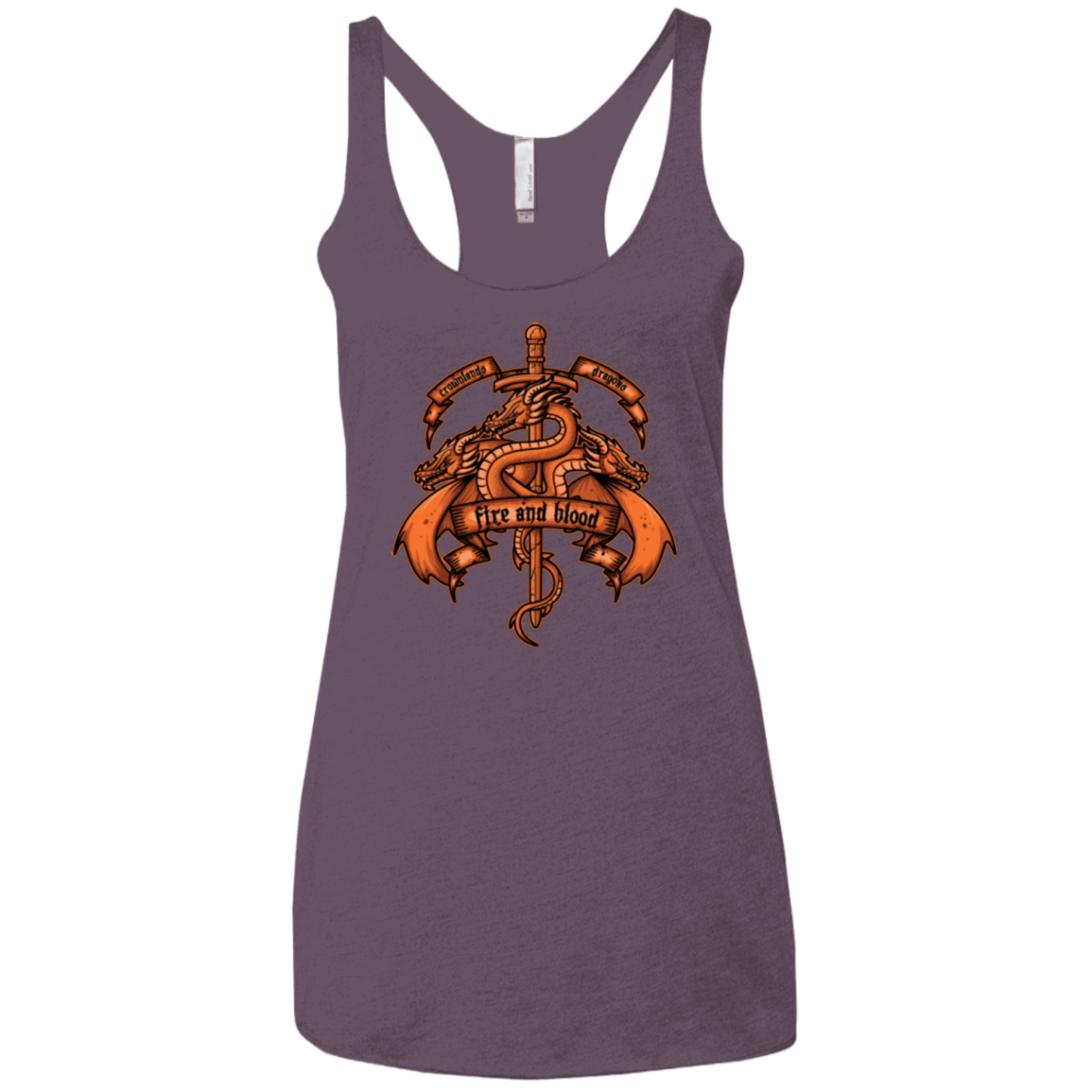 FIRE AND BLOOD Women's Triblend Racerback Tank
