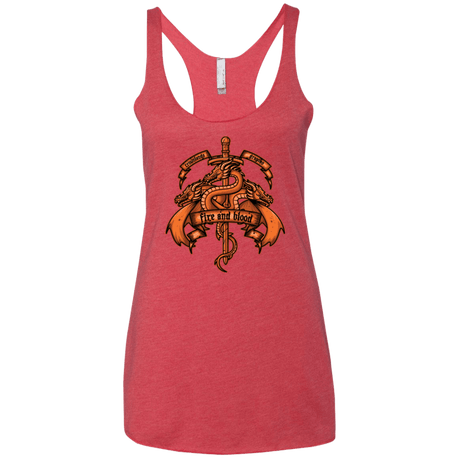 T-Shirts Vintage Red / X-Small FIRE AND BLOOD Women's Triblend Racerback Tank