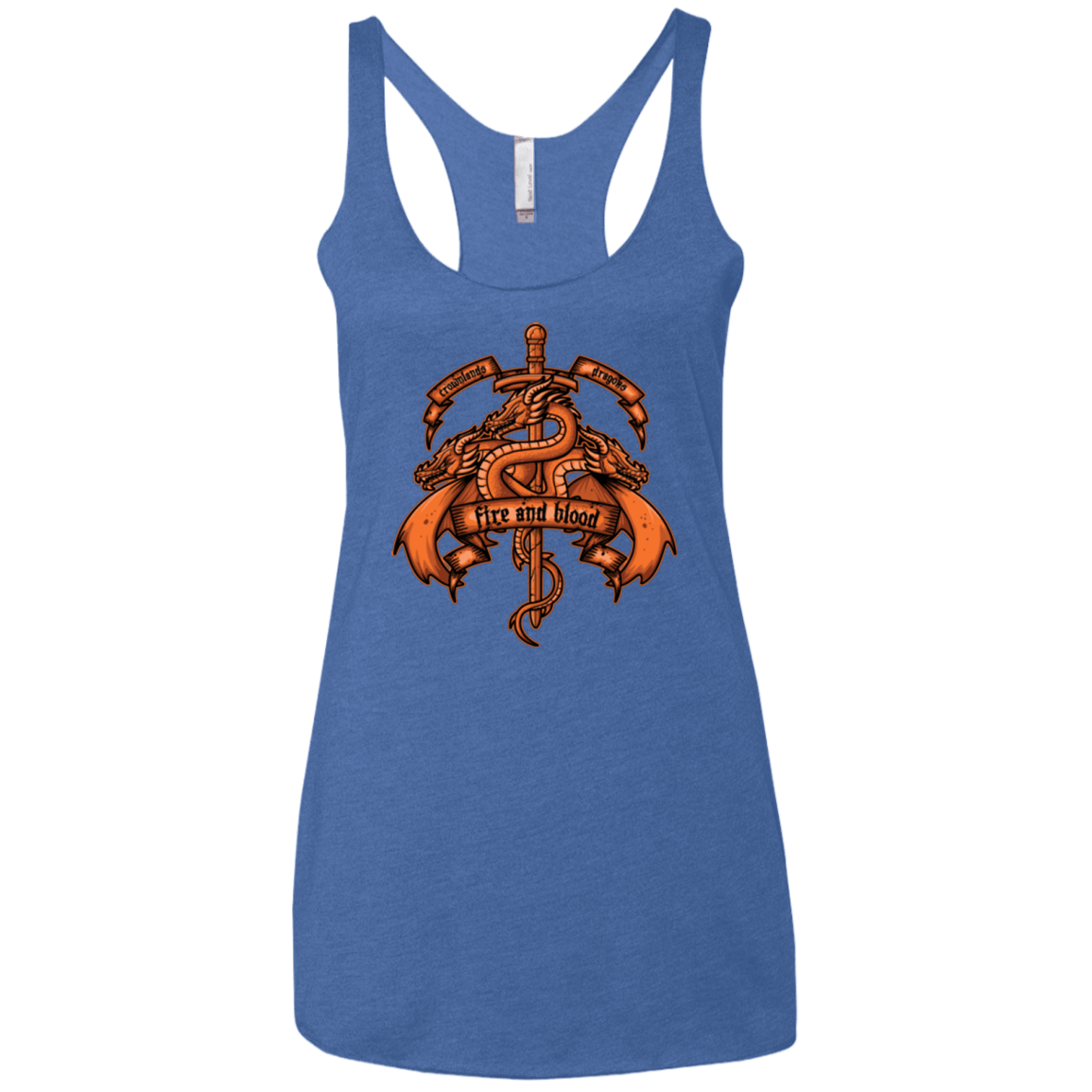 T-Shirts Vintage Royal / X-Small FIRE AND BLOOD Women's Triblend Racerback Tank