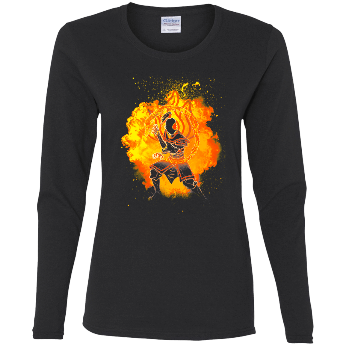 T-Shirts Black / S Fire Bender Soul Women's Long Sleeve T-Shirt