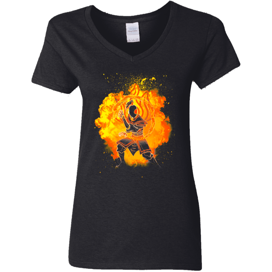 T-Shirts Black / S Fire Bender Soul Women's V-Neck T-Shirt