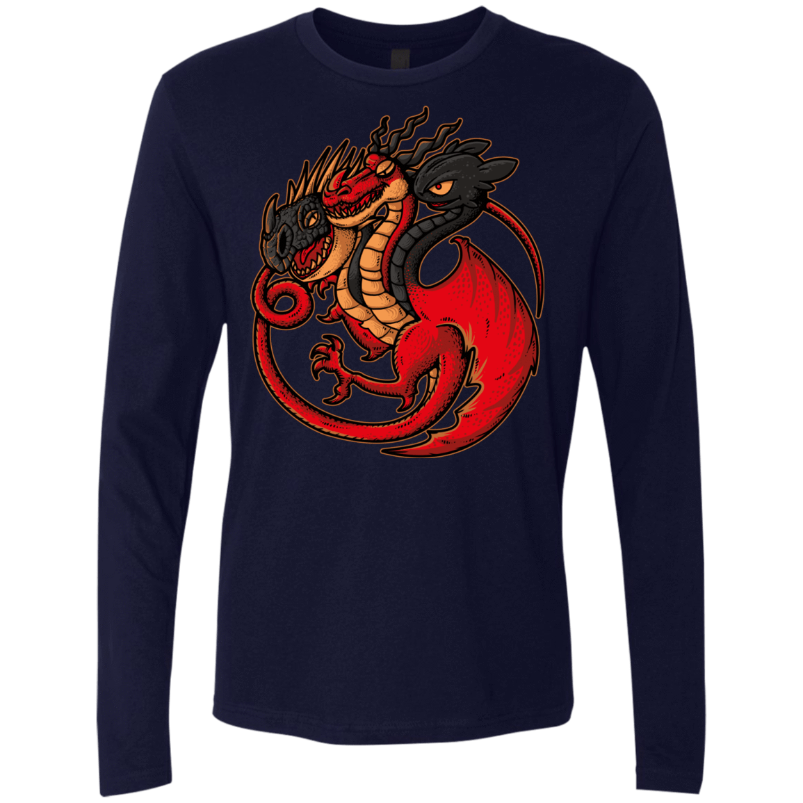 T-Shirts Midnight Navy / Small FIRE BLOOD AND TRAINING Men's Premium Long Sleeve