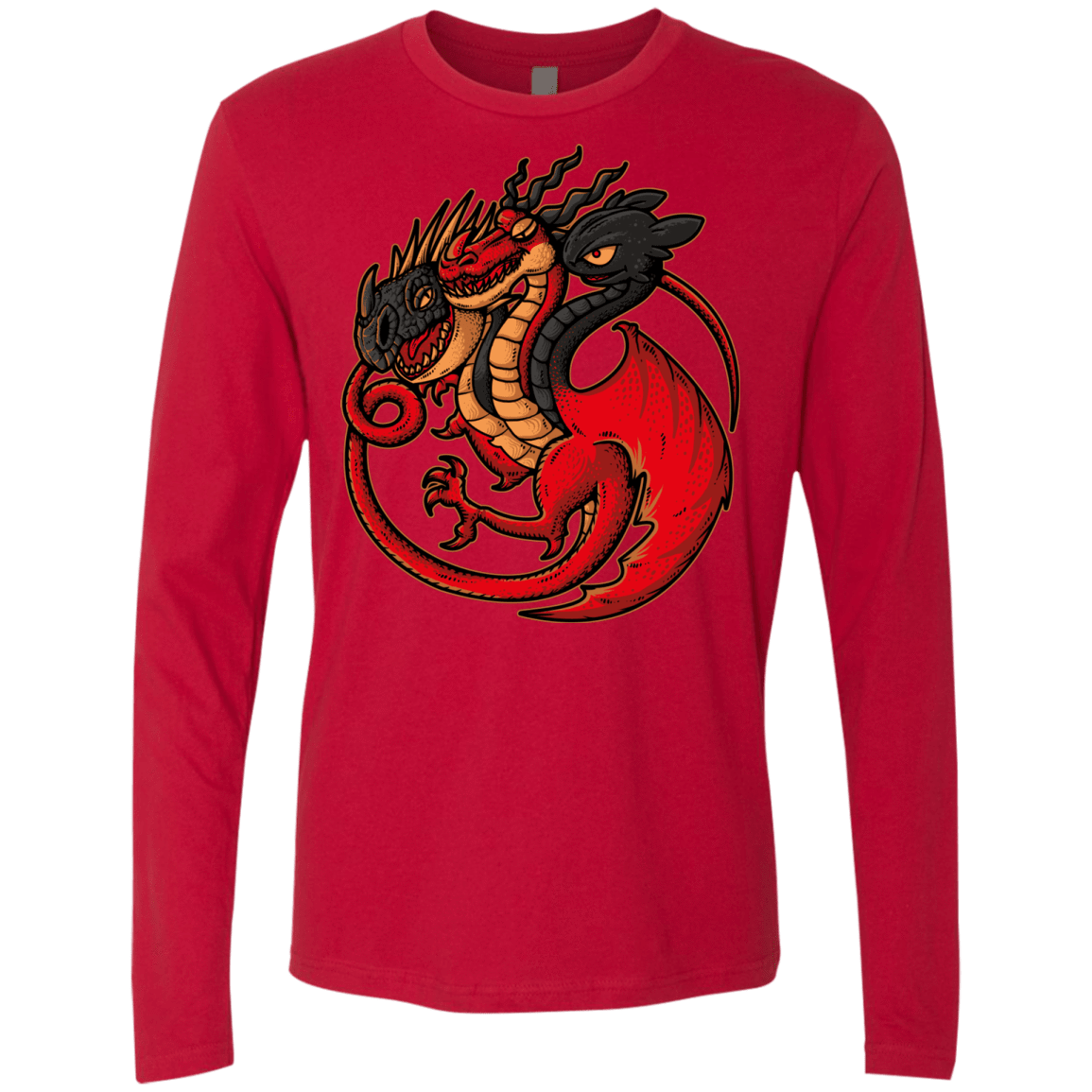 T-Shirts Red / Small FIRE BLOOD AND TRAINING Men's Premium Long Sleeve