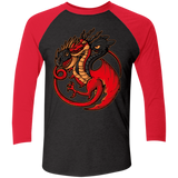 T-Shirts Vintage Black/Vintage Red / X-Small FIRE BLOOD AND TRAINING Triblend 3/4 Sleeve