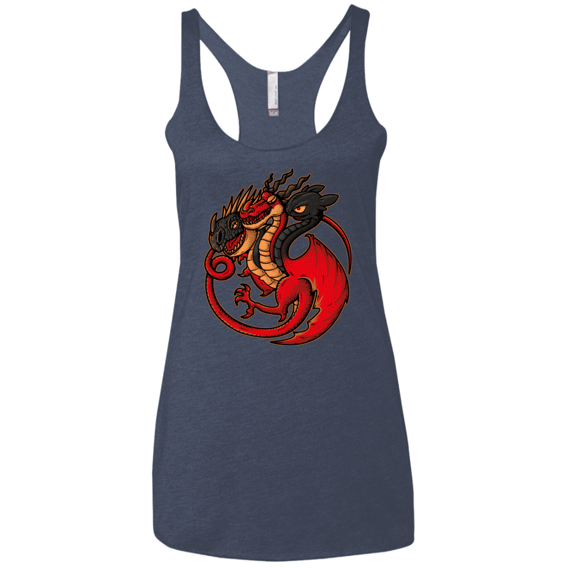 T-Shirts Vintage Navy / X-Small FIRE BLOOD AND TRAINING Women's Triblend Racerback Tank