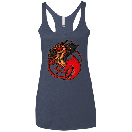 T-Shirts Vintage Navy / X-Small FIRE BLOOD AND TRAINING Women's Triblend Racerback Tank
