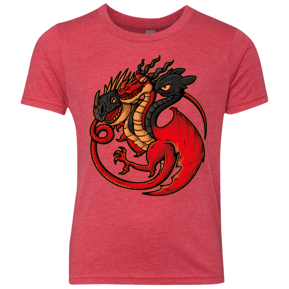 T-Shirts Vintage Red / YXS FIRE BLOOD AND TRAINING Youth Triblend T-Shirt