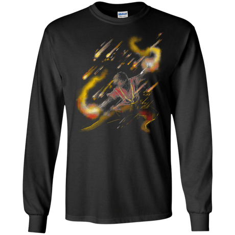 T-Shirts Black / S Fire Dancer Men's Long Sleeve T-Shirt