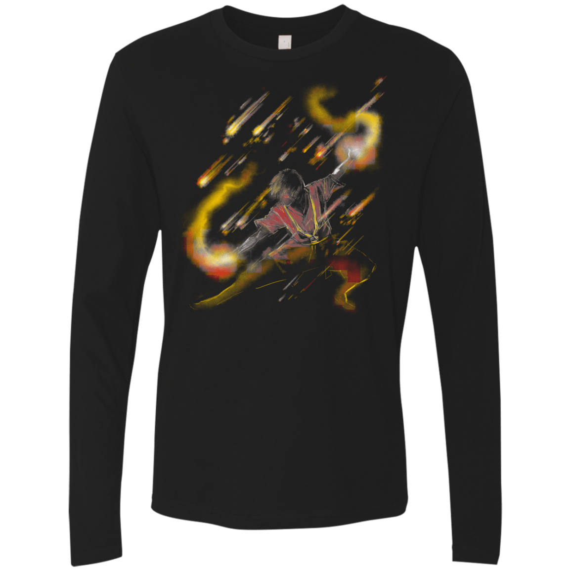T-Shirts Black / S Fire Dancer Men's Premium Long Sleeve