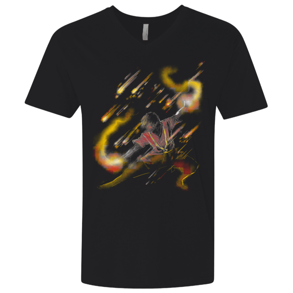 T-Shirts Black / X-Small Fire Dancer Men's Premium V-Neck