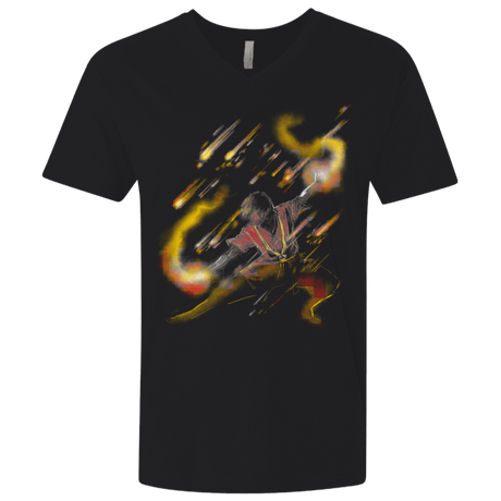 T-Shirts Black / X-Small Fire Dancer Men's Premium V-Neck