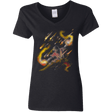 T-Shirts Black / S Fire Dancer Women's V-Neck T-Shirt