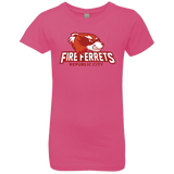 T-Shirts Hot Pink / YXS Fire Ferrets Girls Premium T-Shirt