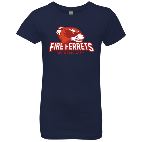 T-Shirts Midnight Navy / YXS Fire Ferrets Girls Premium T-Shirt