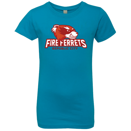 T-Shirts Turquoise / YXS Fire Ferrets Girls Premium T-Shirt