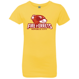 T-Shirts Vibrant Yellow / YXS Fire Ferrets Girls Premium T-Shirt
