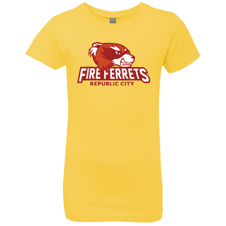 T-Shirts Vibrant Yellow / YXS Fire Ferrets Girls Premium T-Shirt