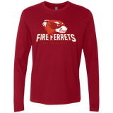 T-Shirts Cardinal / Small Fire Ferrets Men's Premium Long Sleeve