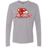 T-Shirts Heather Grey / Small Fire Ferrets Men's Premium Long Sleeve