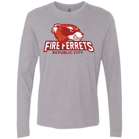 T-Shirts Heather Grey / Small Fire Ferrets Men's Premium Long Sleeve