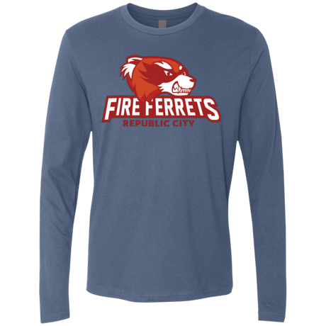 T-Shirts Indigo / Small Fire Ferrets Men's Premium Long Sleeve