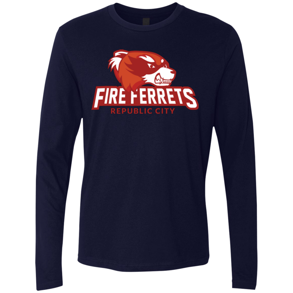 T-Shirts Midnight Navy / Small Fire Ferrets Men's Premium Long Sleeve