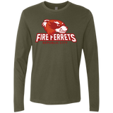 T-Shirts Military Green / Small Fire Ferrets Men's Premium Long Sleeve