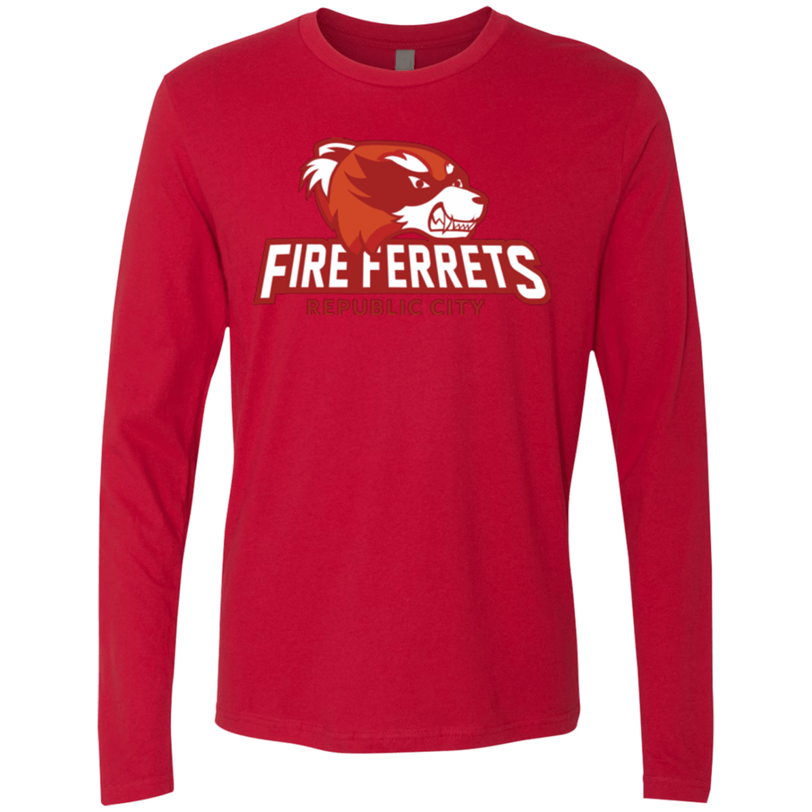 T-Shirts Red / Small Fire Ferrets Men's Premium Long Sleeve