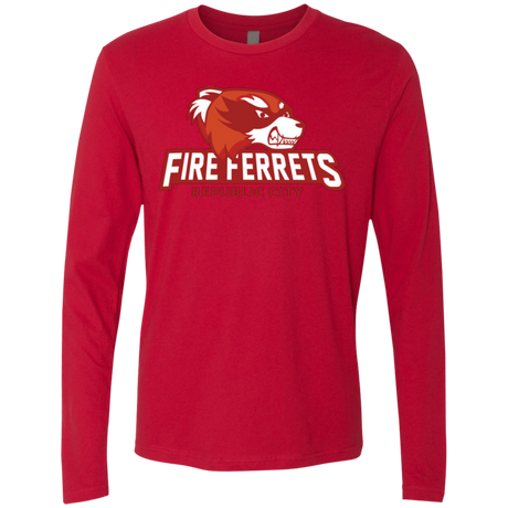 T-Shirts Red / Small Fire Ferrets Men's Premium Long Sleeve