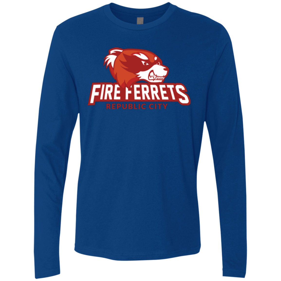 T-Shirts Royal / Small Fire Ferrets Men's Premium Long Sleeve