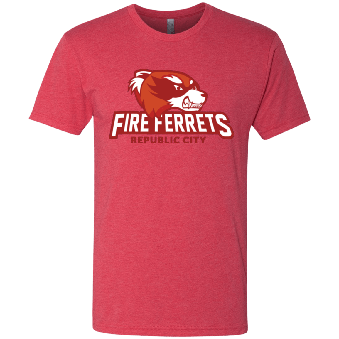 T-Shirts Vintage Red / Small Fire Ferrets Men's Triblend T-Shirt
