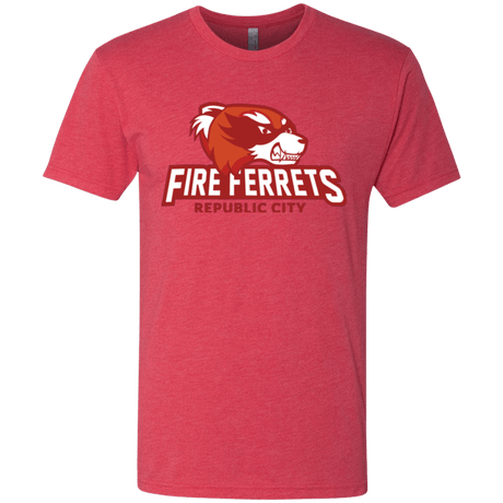 T-Shirts Vintage Red / Small Fire Ferrets Men's Triblend T-Shirt