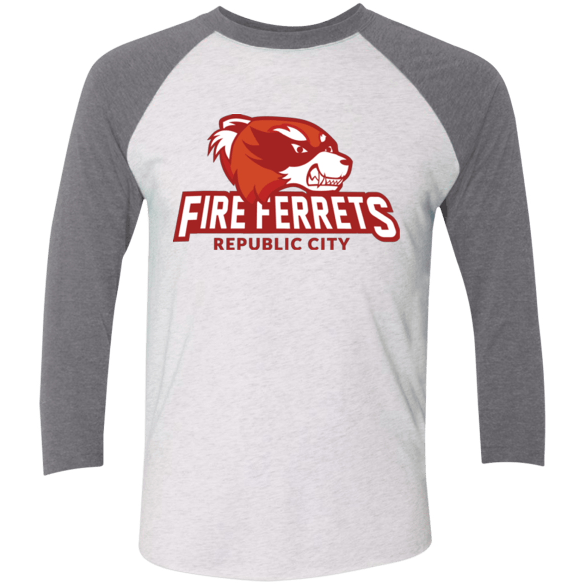 T-Shirts Heather White/Premium Heather / X-Small Fire Ferrets Triblend 3/4 Sleeve