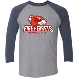 T-Shirts Premium Heather/ Vintage Navy / X-Small Fire Ferrets Triblend 3/4 Sleeve