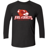 T-Shirts Vintage Black/Vintage Black / X-Small Fire Ferrets Triblend 3/4 Sleeve