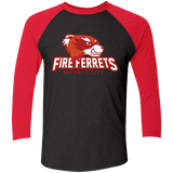 T-Shirts Vintage Black/Vintage Red / X-Small Fire Ferrets Triblend 3/4 Sleeve